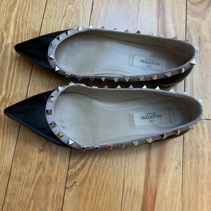 Valentino Rock Stud flats (black)